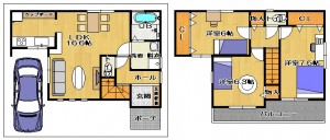 東大阪市新築モデルハウス　間取り