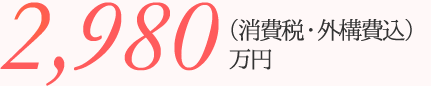 2,980万円(消費税込)
